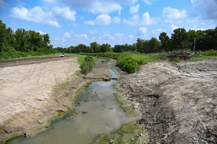 Canal 1, a major water drainage reservoir, in Cahokia Heights.