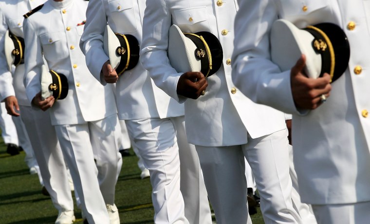 Image: U.S. Naval Academy Holds Graduation And Commissioning Ceremony