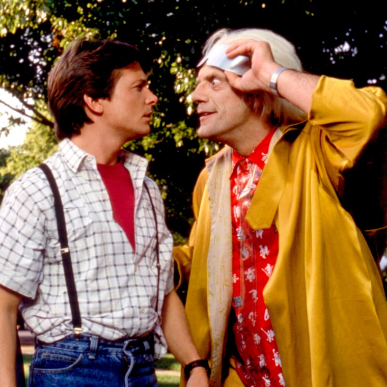 Michael J. Fox, Christopher Lloyd in "Back to the Future Part II"