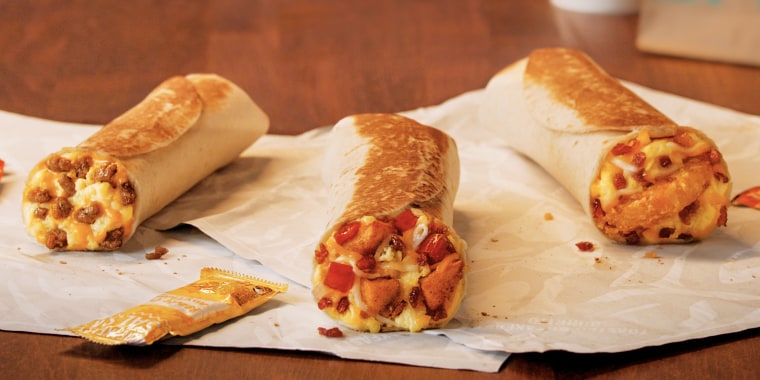 Burritos on a table