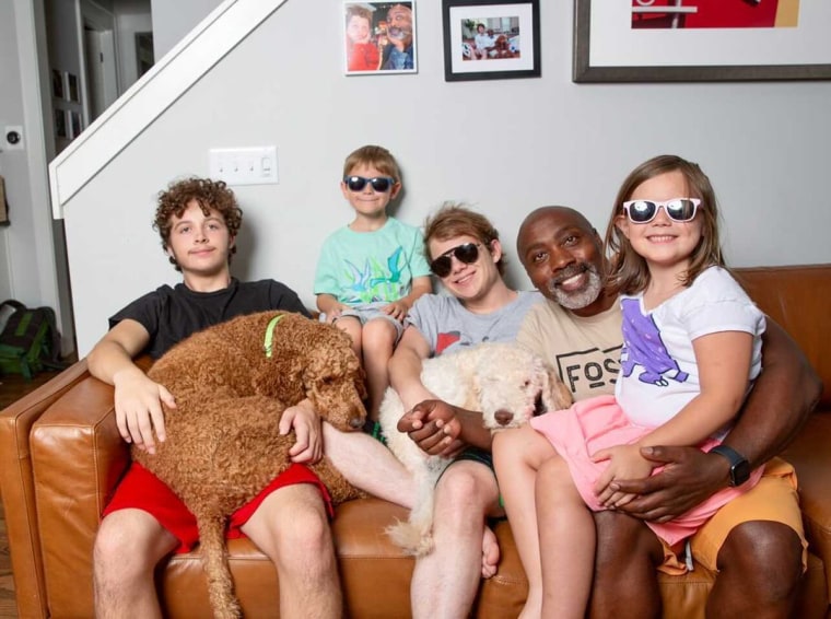 Peter Mutabazi now shares his home in North Carolina with four kids and two dogs.