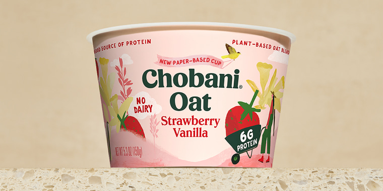 Chobani says it will be the only major U.S. food maker with a paper yogurt cup.