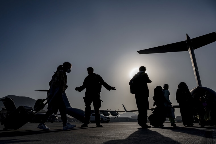 Evacuation at Hamid Karzai International Airport