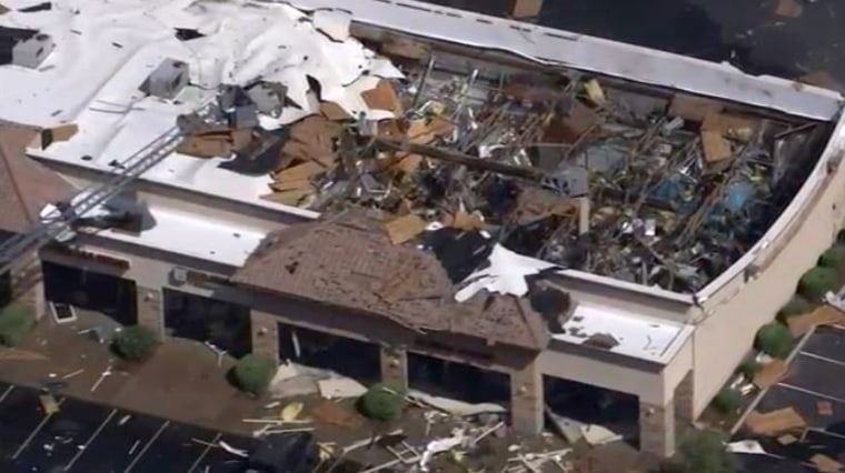 Four people have been injured after a roof collapsed in Chandler, Ariz., on Thursday.