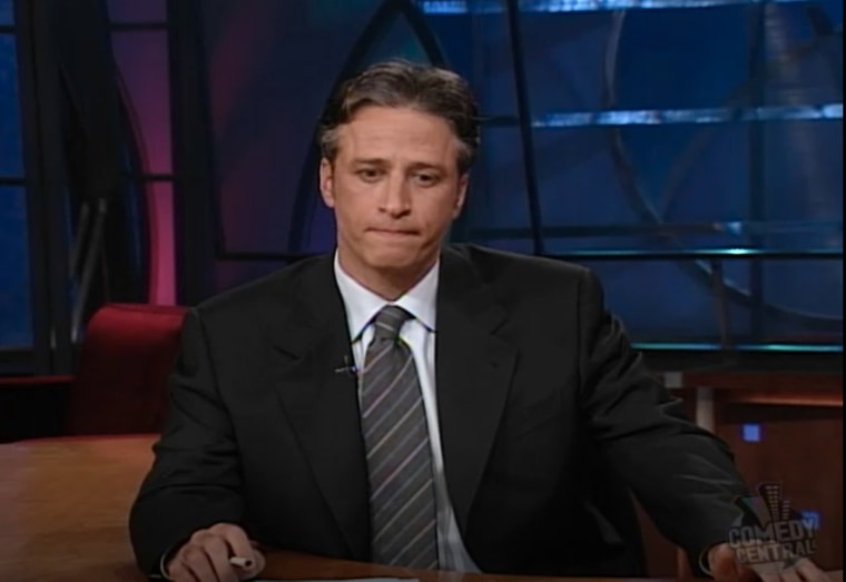 Jon Stewart hosting his show after 9/11.