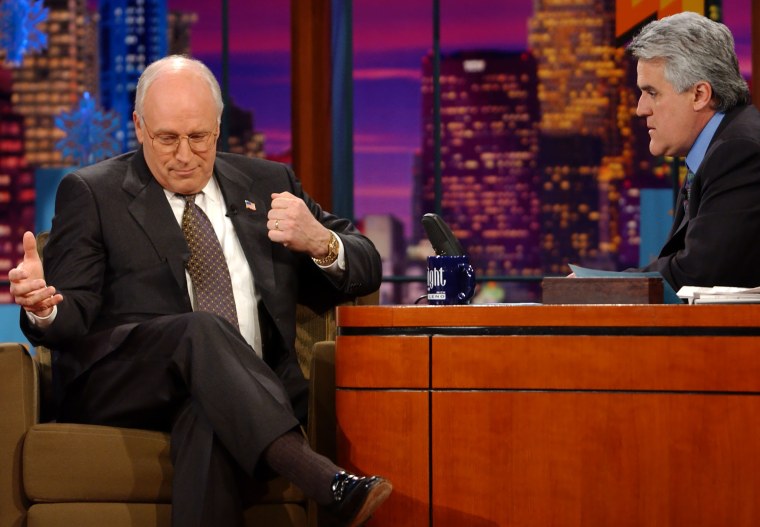 US Vice President Dick Cheney and Jay Leno