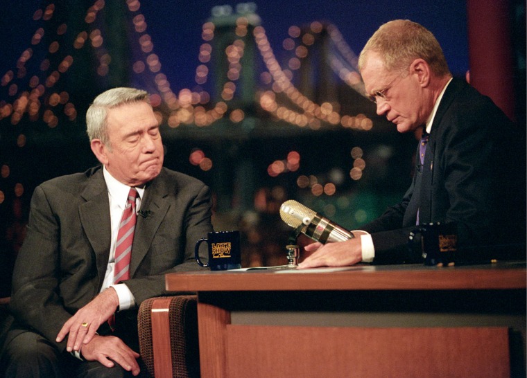 Dan Rather at The Late Show with David Letterman