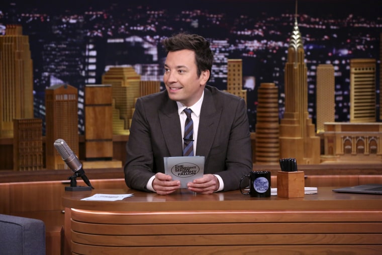 Host Jimmy Fallon at the desk