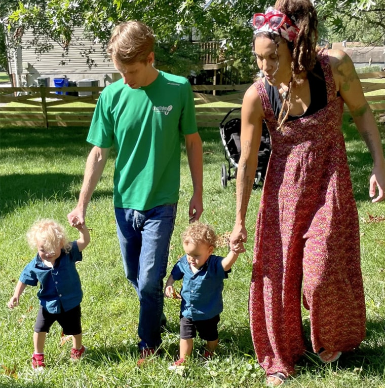 The Milner family went for a stroll. 