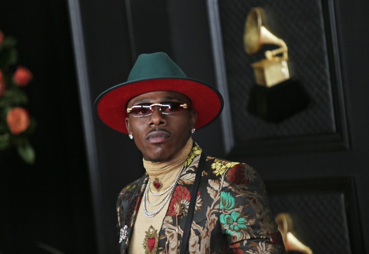 DaBaby attends the 63rd annual Grammy Awards in Los Angeles on March 14, 2021.