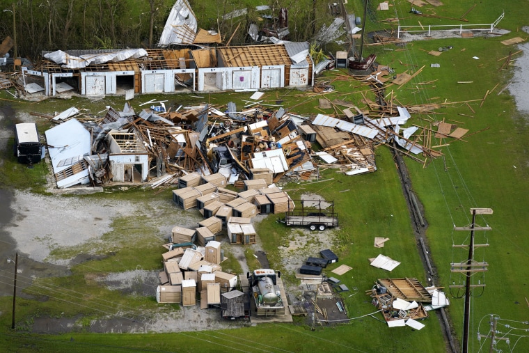 Image: Damage in the aftermath of Hurricane Ida on Aug. 30, 2021, in Houma, La.