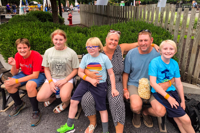 Liz Parlett-Butcher with her family.