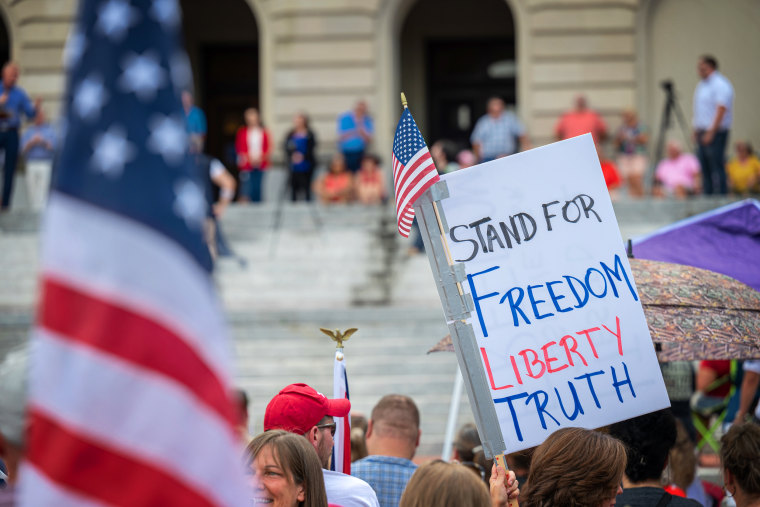 Kentucky Freedom Rally Held To Protest Mask And Vaccine Mandates