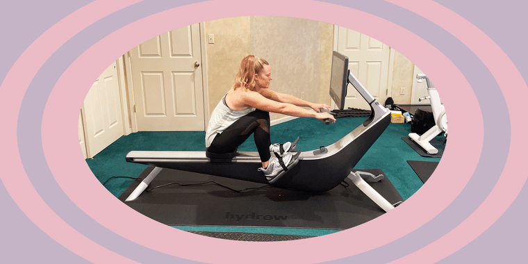 Rowing works 86% of the body and is a great cardio workout.