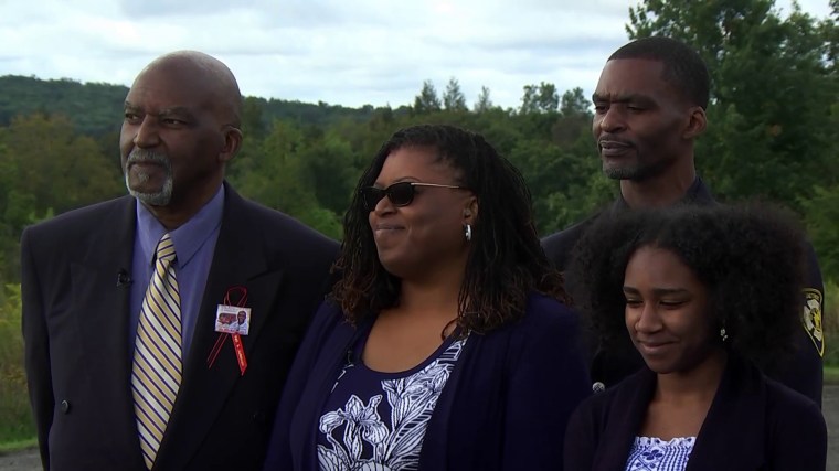 Sivad Johnson's father William Johnson, sister Eboni Thomas, brother Jamal Johnson and his 11-year-old daughter Hayden Johnson were all on hand to celebrate the honor Friday. 
