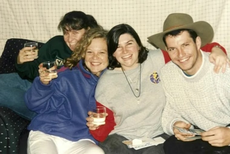 Mark Bingham, right, with friends.