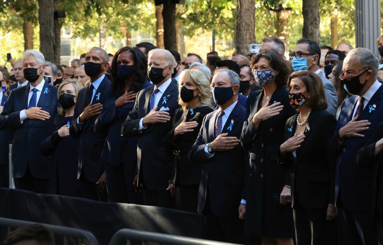 Joe Biden, Jill Biden, Barack Obama, Michelle Obama, Bill Clinton, Hillary Clinton, Michael Bloomberg attend the memorial.