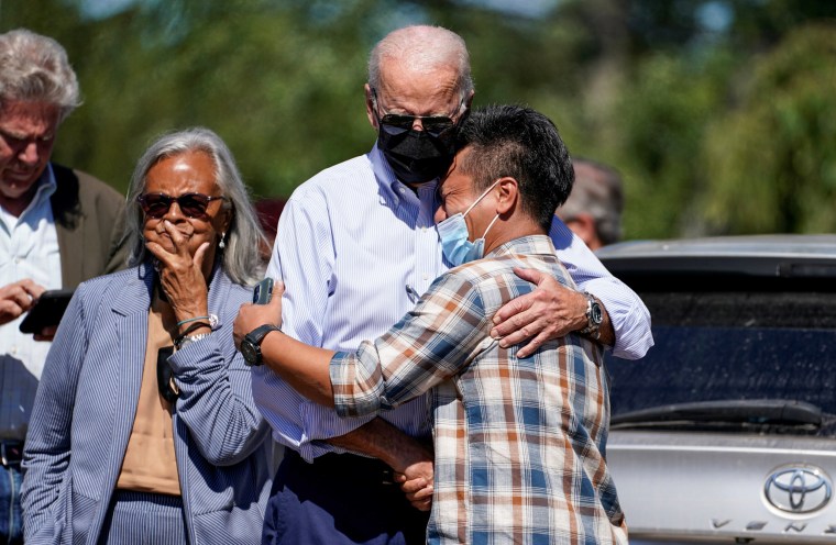 Image: U.S. President Biden tours hurricane-affected areas in New York and New Jersey