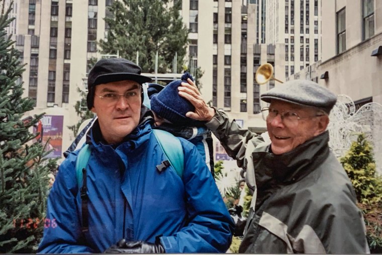 Mike Pasternak, left, a 9/11 survivor who was working for Goldman Sachs the day of the attacks, was so frustrated with LHI he left their care entirely in 2019.