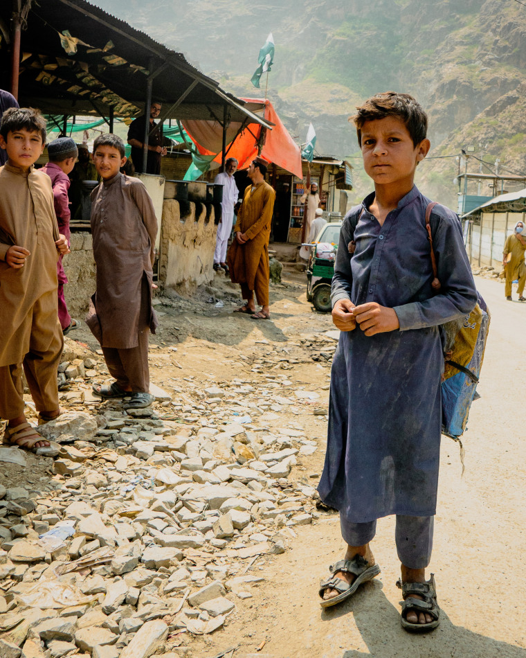 A child near the Torkham border crossing in Afghanistan on Sept. 8, 2021.
