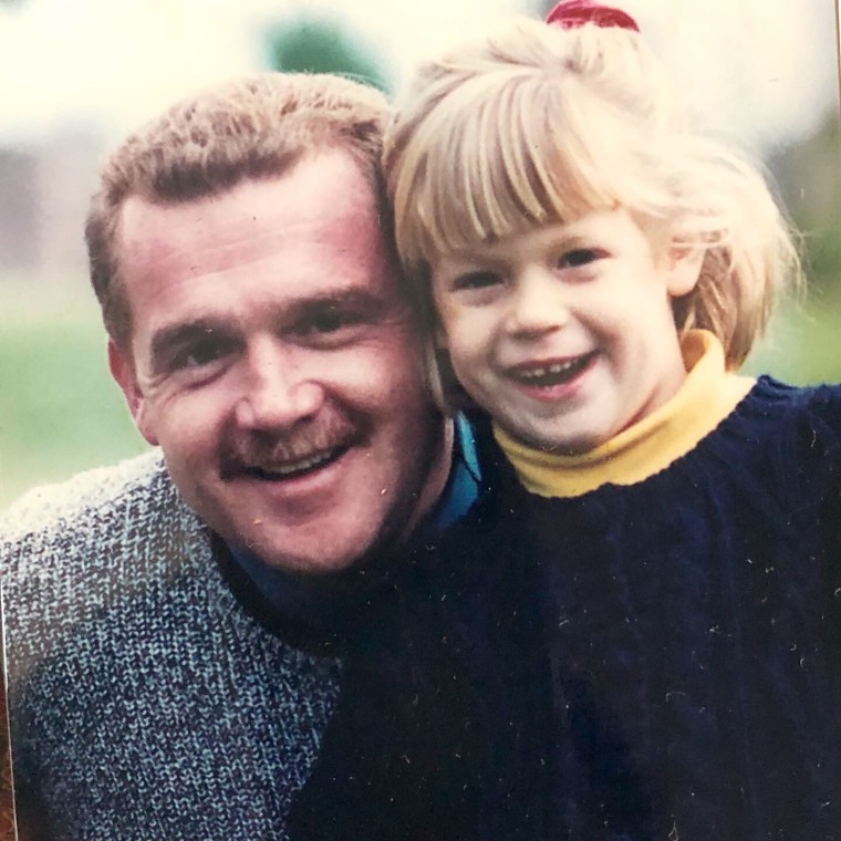 Young man and daughter, Ginny Toman