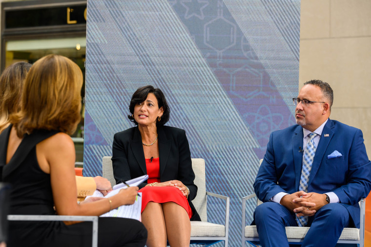 CDC Director Dr. Rochelle Walensky and U.S. Education Secretary Dr. Miguel Cardona took dozens of questions live on TODAY. 