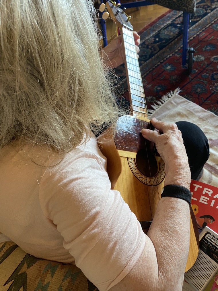 Yael Federbush's mother plays the cuatro, a four-stringed guitar. 
