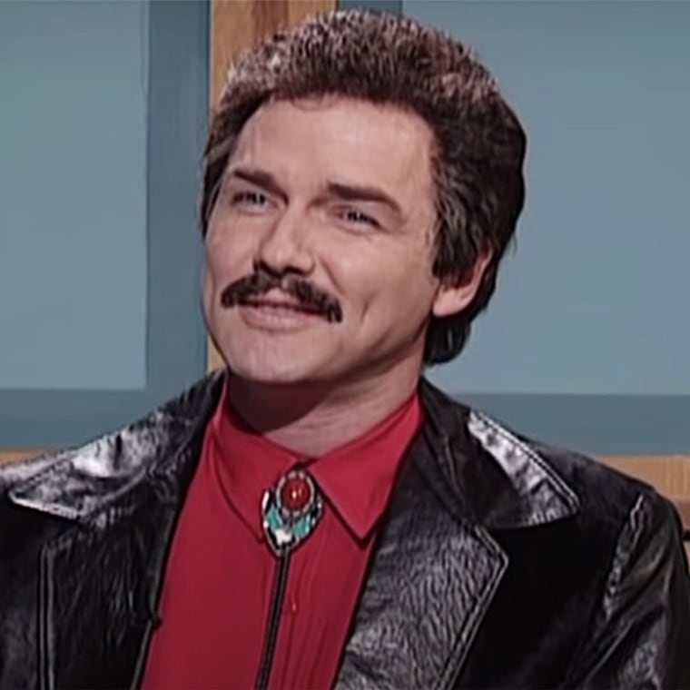 Norm Macdonald as Burt Reynolds during a "Celebrity Jeopardy!" sketch on "Saturday Night Live."