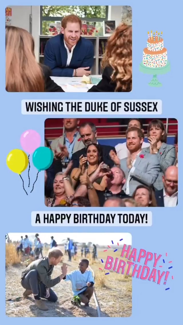 The royal family's official Instagram account didn't forget the Duke of Sussex's birthday, either.