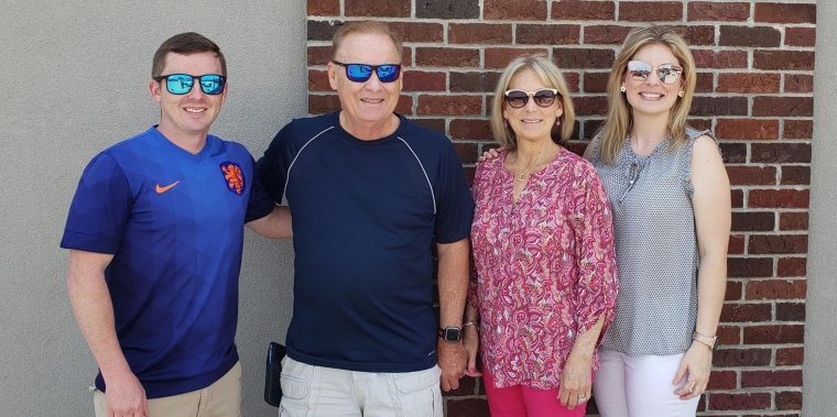 This was the last photo the family took together before Candace and Terry Ayers drove to Mississippi in July. From left to right: Marc Ayers, his parents Candace and Terry Ayers, and his sister Amanda.
