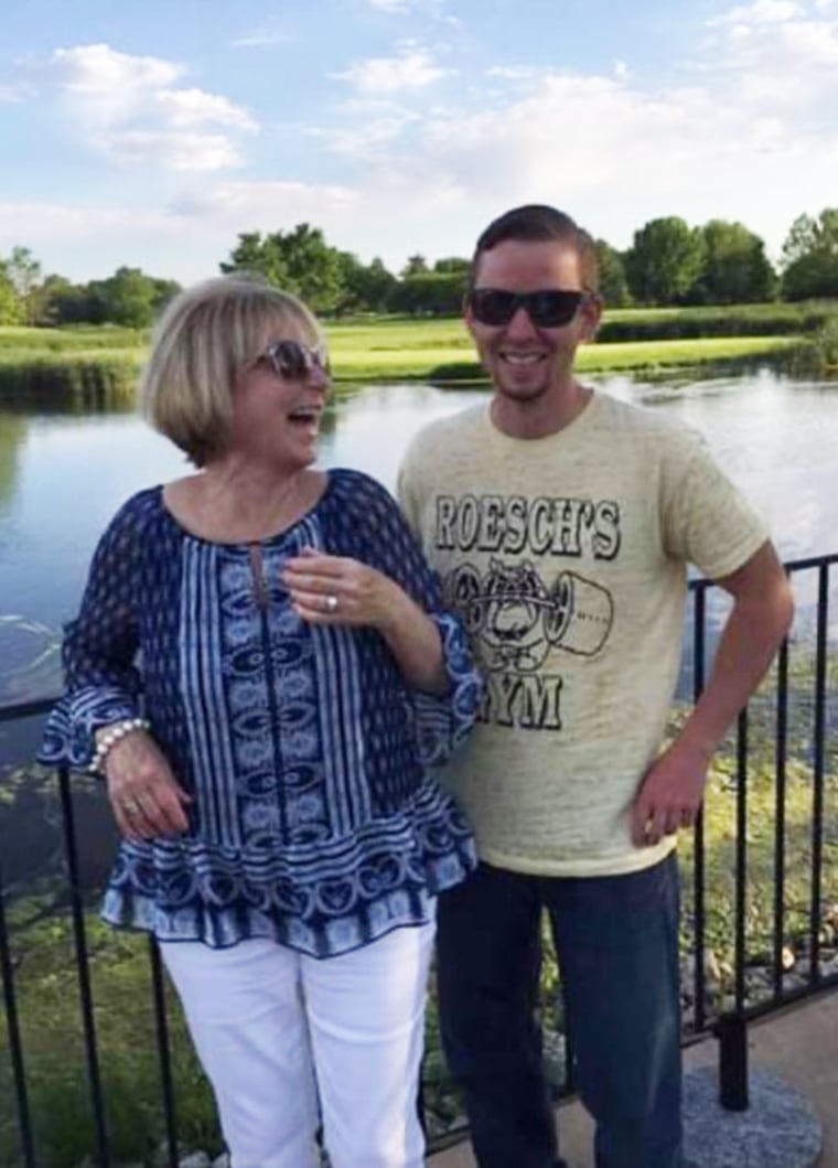 Candace Ayers shares a happy moment with her son, Marc.