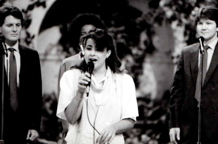 Tammy Sue Bakker singing on PTL as a teenager.
