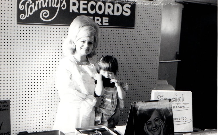 Tammy Faye Bakker with baby Tammy Sue in a never-before-seen photo.