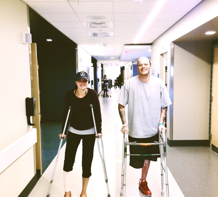 Webb and her fiance, Paul Norden, were both badly injured in the 2013 Boston Marathon bombing. 