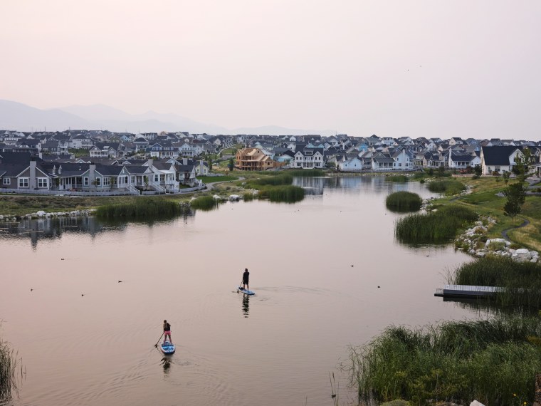 A new housing development in South Jordan, outside of Salt Lake City, Utah on August 26, 2021.