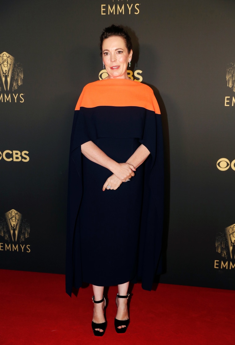 Olivia Colman Emmys red carpet 2021