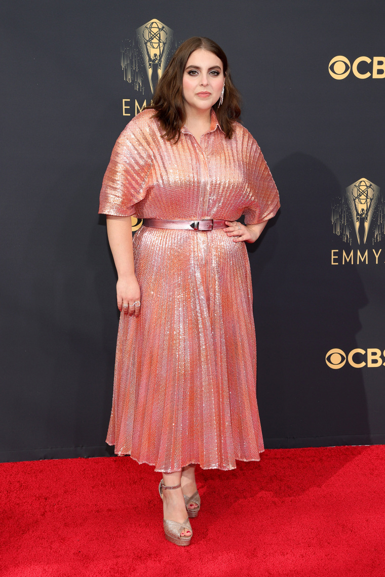 Beanie Feldstein Emmys red carpet 2021
