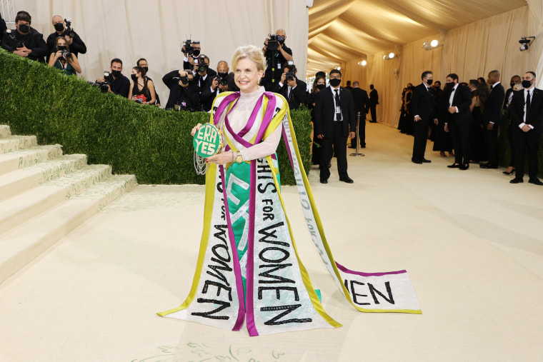 Rep. Carolyn Maloney, D-N.Y., attends The 2021 Met Gala Celebrating In America: A Lexicon Of Fashion on Sept. 13, 2021, in New York.
