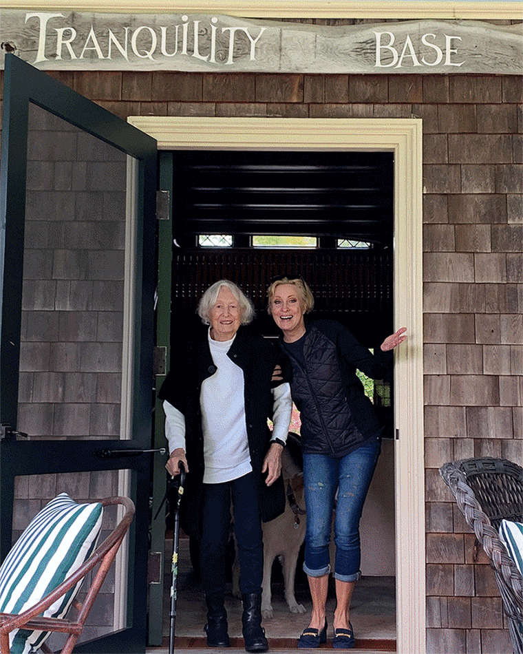 Mika Brzezinski and her mom Emilie at their family home in Maine this summer.