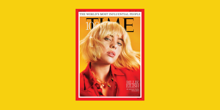 Image: Billie Eilish on the cover of Time magazine's 100 most influential people in the world.