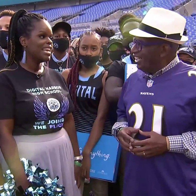 TODAY's Al Roker had a big surprise in store for the principal of Baltimore's Digital Harbor High, Taiisha Swinton-Buck.