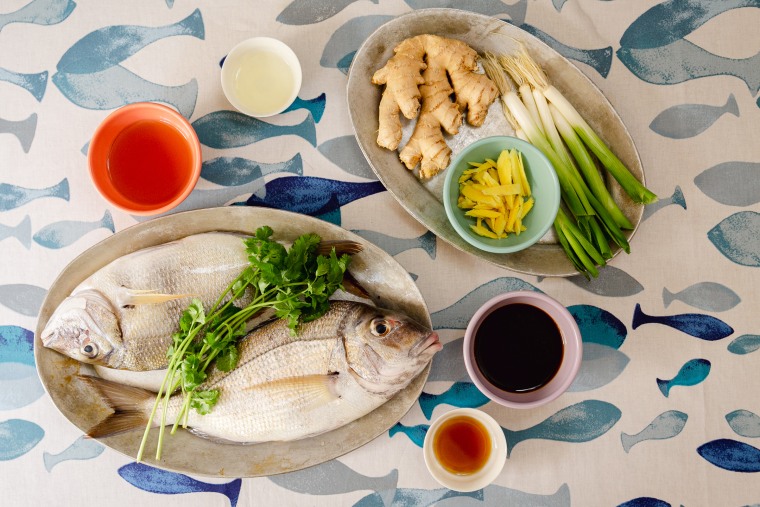 Steamed fish with Ginger &amp; Scallion