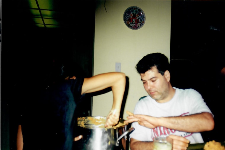 My dad cooking at our home in Miami in 2000.