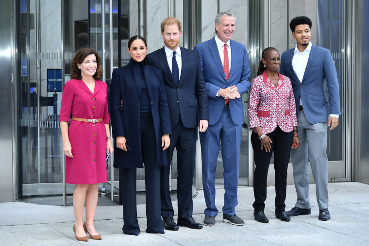 Image: The Duke And Duchess Of Sussex Visit One World Observatory With NYC Mayor Bill De Blasio