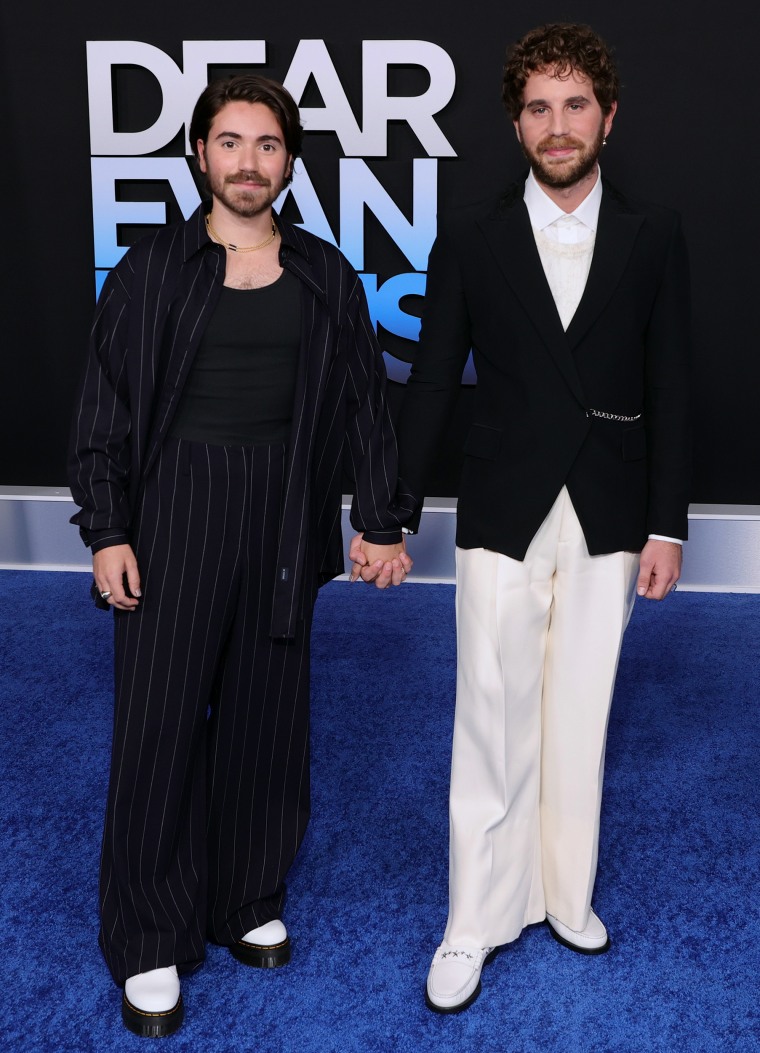 Noah Galvin and Ben Platt attend the "Dear Evan Hansen" premiere.