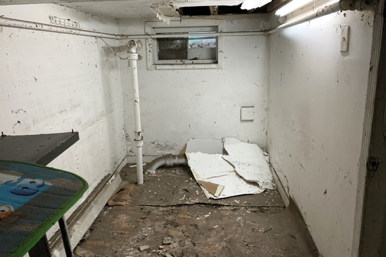 Image: Johnson Ho's basement in the days following the flood.