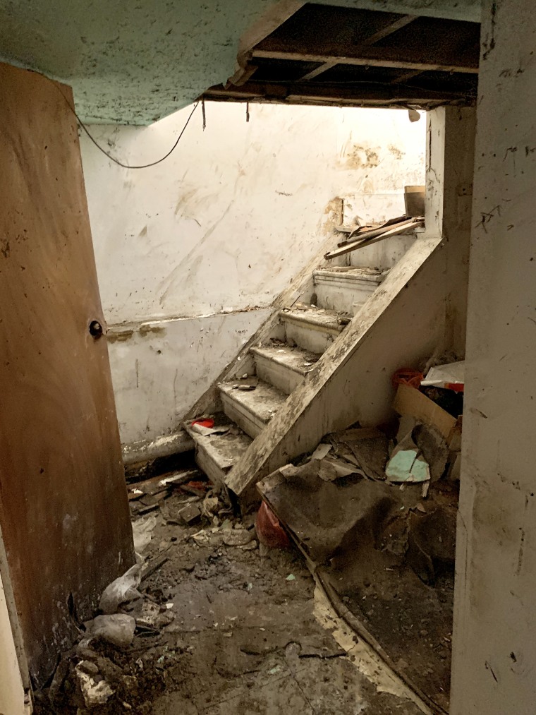 Image: The stairs leading down to Johnson Ho's storage basement.