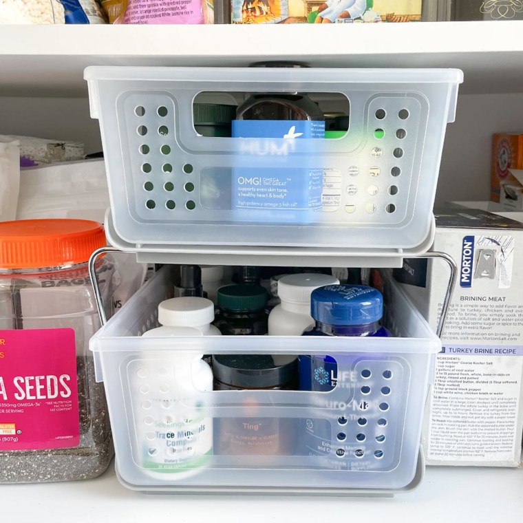 This 2-tier organizer saves space and clears the clutter