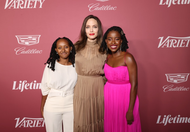 Angelina Jolie's daughter Zahara, 18, is nearly as tall as her famous mom  in rare sighting of duo at NYC airport