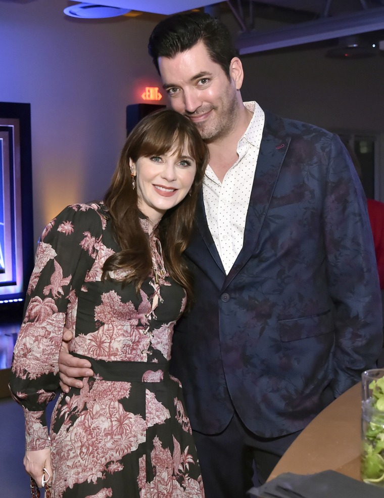 Zooey Deschanel and Jonathan Scott at Academy Museum of Motion Pictures and Vanity Fair premiere party